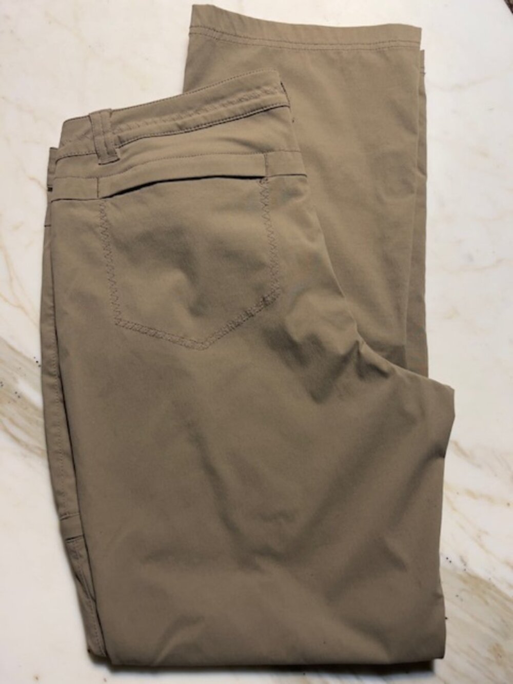 Eddie Bauer Women's Tan Horizon Travex Flexion Stretch Pants Size 16